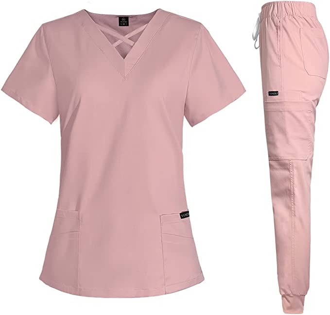 Rápido modo Principiante Uniforme quirúrgico para mujer con pantalón elástico antifluido Ref: HGD005  - HG Servicios e Innovaciones
